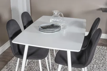 Polar Matgrupp 120 cm Rektangulär med 4 Polar stolar - Svart - Möbler - Bord & matgrupp - Matgrupp