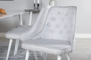 Polar Matgrupp 180 cm Rektangulär med 6 Velvet Deluxe stolar - Grå - Möbler - Bord & matgrupp - Matgrupp