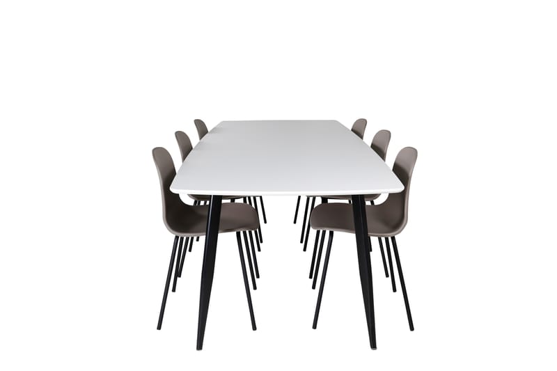 Polar Matgrupp 240 cm Rektangulär med 6 Arctic stolar, Beige