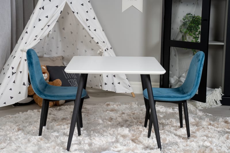 Polar Matgrupp 80 cm Rektangulär med 2 Polar stolar - Svart - Möbler - Bord & matgrupp - Matgrupp