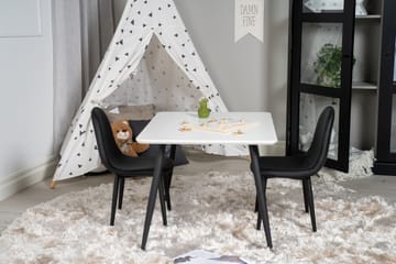 Polar Matgrupp 80 cm Rektangulär med 2 Polar stolar - Svart - Möbler - Bord & matgrupp - Matgrupp