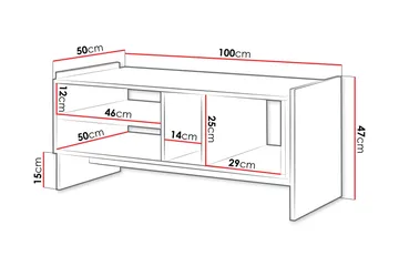 Polina Soffbord 100 cm - Brun/Svart - Möbler - Bord & matgrupp - Soffbord