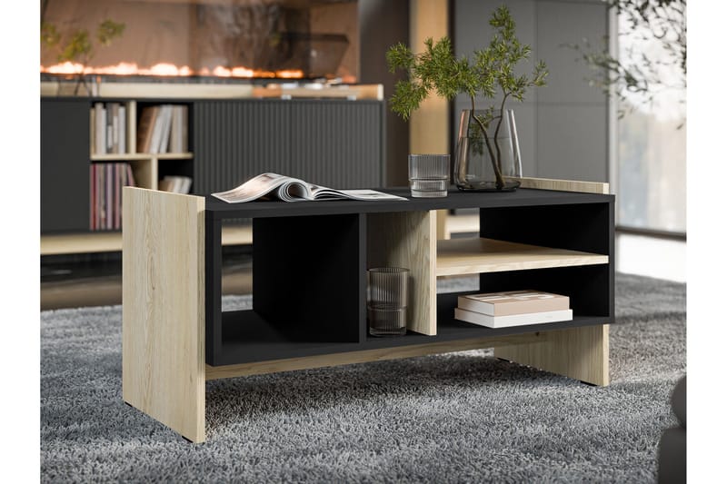 Polina Soffbord 100 cm - Brun/Svart - Möbler - Bord & matgrupp - Soffbord