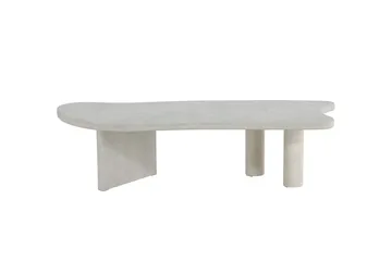 Polle Asymmetriskt Soffbord 160 cm med Stenskiva - Grå - Möbler - Bord & matgrupp - Soffbord