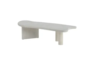 Polle Asymmetriskt Soffbord 160 cm med Stenskiva - Grå - Möbler - Bord & matgrupp - Soffbord