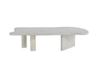 Polle Asymmetriskt Soffbord 160 cm med Stenskiva - Grå - Möbler - Bord & matgrupp - Soffbord