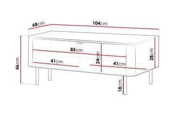 Pollena Soffbord 104 cm - Brun - Möbler - Bord & matgrupp - Soffbord