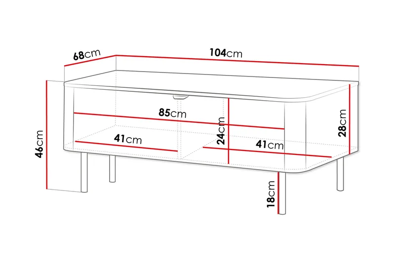 Pollena Soffbord 104 cm - Brun - Möbler - Bord & matgrupp - Soffbord