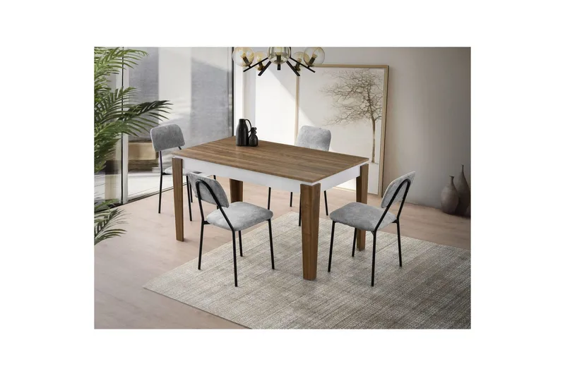 Pradera Matbord 175 cm Rektangulär - Valnöt/Vit - Möbler - Bord & matgrupp - Matbord & köksbord