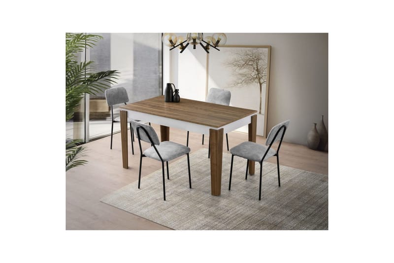 Pradera Matbord 175 cm Rektangulär - Valnöt/Vit - Möbler - Bord & matgrupp - Matbord & köksbord