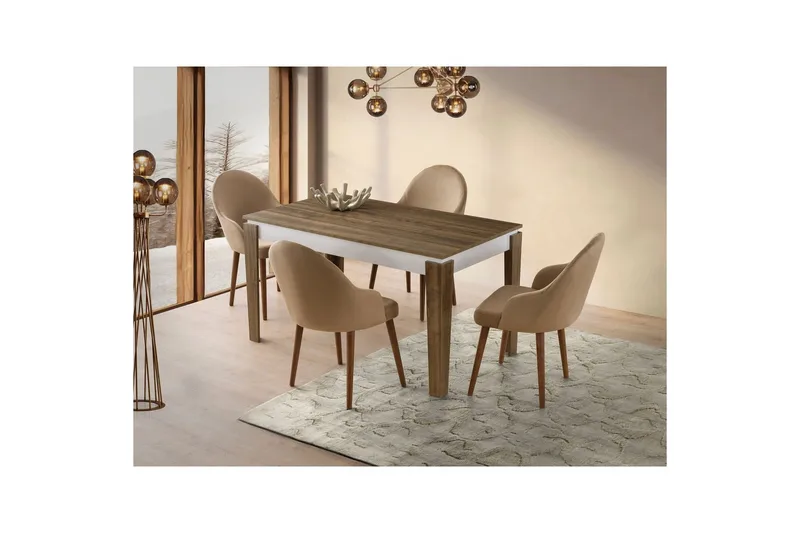 Pradera Matbord 175 cm Rektangulär - Valnöt/Vit - Möbler - Bord & matgrupp - Matbord & köksbord