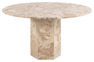 Prisa Runt Matbord i Marmor Sten 130 cm - Beige - Möbler - Bord & matgrupp - Matbord & köksbord
