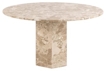 Prisa Runt Matbord i Marmor Sten 130 cm - Beige - Möbler - Bord & matgrupp - Matbord & köksbord