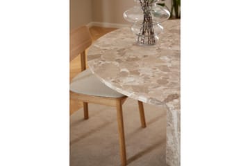 Prisa Runt Matbord i Marmor Sten 130 cm - Beige - Möbler - Bord & matgrupp - Matbord & köksbord