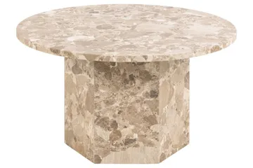 Prisa Runt Soffbord i Marmor Sten 80 cm - Beige - Möbler - Bord & matgrupp - Soffbord