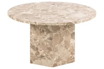 Prisa Runt Soffbord i Marmor Sten 80 cm - Beige - Möbler - Bord & matgrupp - Soffbord
