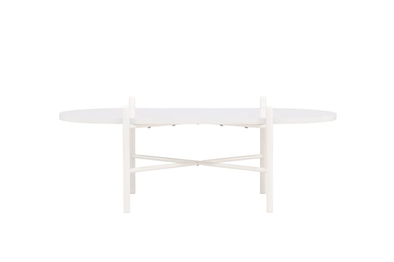 Pueblo 65,5 cm Ovalt Soffbord i Ljust Trä - Vit - Möbler - Bord & matgrupp - Soffbord