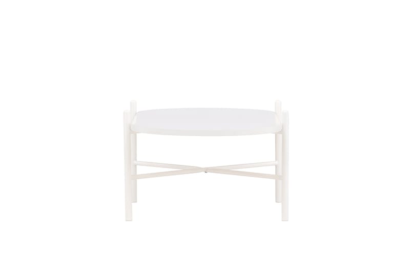Pueblo 65,5 cm Ovalt Soffbord i Ljust Trä - Vit - Möbler - Bord & matgrupp - Soffbord