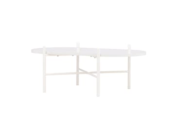 Pueblo 65,5 cm Ovalt Soffbord i Ljust Trä - Vit - Möbler - Bord & matgrupp - Soffbord