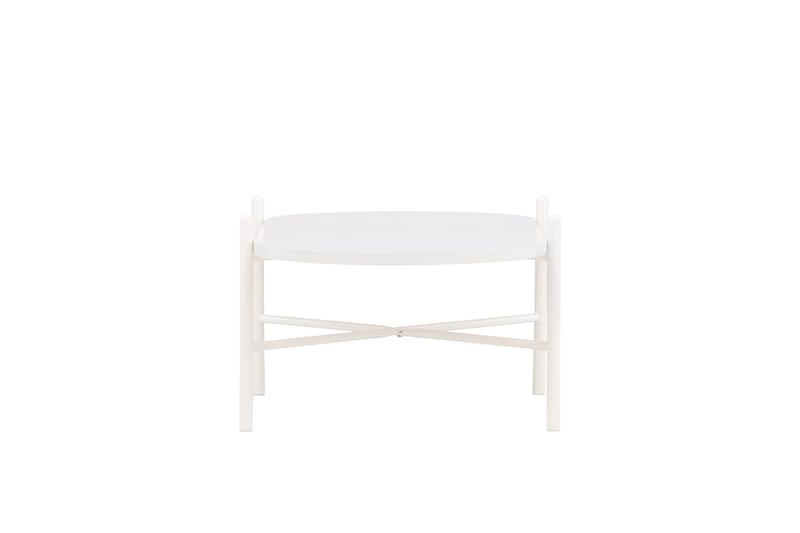 Pueblo 65,5 cm Ovalt Soffbord i Ljust Trä - Vit - Möbler - Bord & matgrupp - Soffbord
