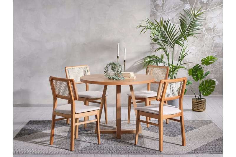 Puffin Matbord 100 cm Rund - Natur - Möbler - Bord & matgrupp - Matbord & köksbord