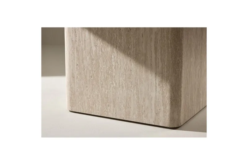 Qvart Kvadratiskt Soffbord i Sten - Beige - Möbler - Bord & matgrupp - Soffbord