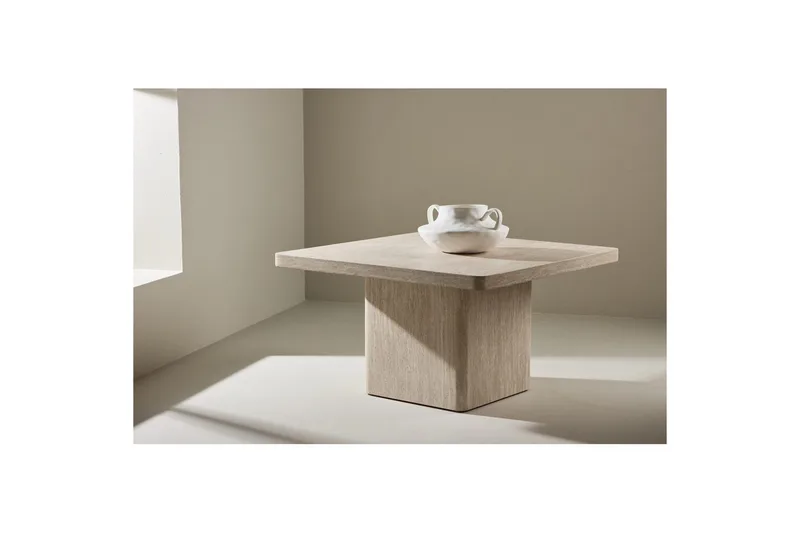 Qvart Kvadratiskt Soffbord i Sten - Beige - Möbler - Bord & matgrupp - Soffbord