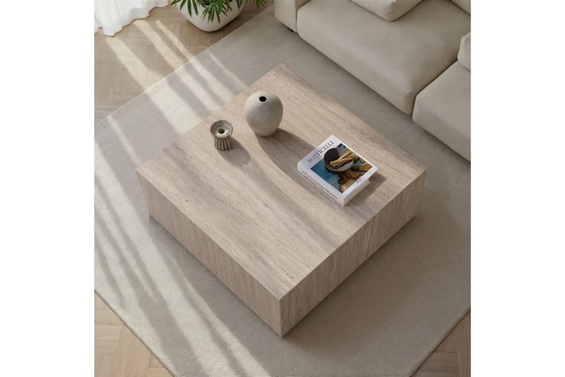 Rambabu Soffbord 90 cm - Gul/Brun - Möbler - Bord & matgrupp - Soffbord