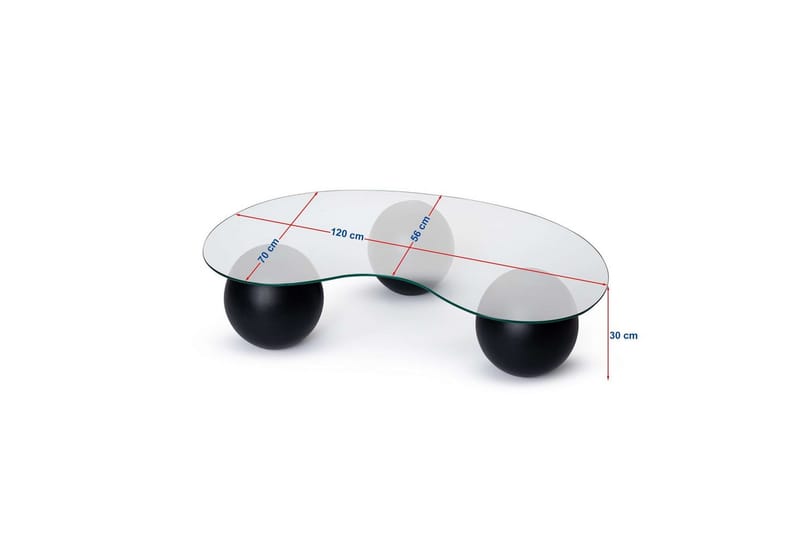 Ranni Soffbord 120 cm - Svart/Grå - Möbler - Bord & matgrupp - Soffbord