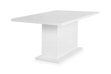 Ratliff Matbord 180 cm Förlängningsbart med illäggsskiva +  6 st Nibe stol svart med ek ben - Vit/Svart - Möbler - Bord & matgrupp - Matgrupp