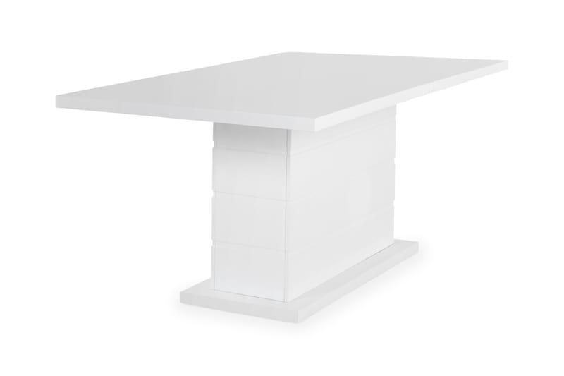 Ratliff Matbord 180 cm Förlängningsbart med illäggsskiva +  6 st Nibe stol svart med ek ben - Vit/Svart - Möbler - Bord & matgrupp - Matgrupp