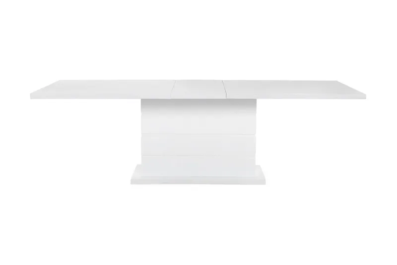 Ratliff Matgrupp 180 cm + 6 Stolar Förlängningsbart med illäggsskiva - Vit/Svart Pu/Krom - Möbler - Bord & matgrupp - Matgrupp