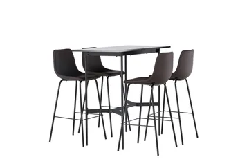 Rax Matgrupp 120 cm Rektangulär med 4 Alexi stolar - Svart - Möbler - Bord & matgrupp - Matgrupp