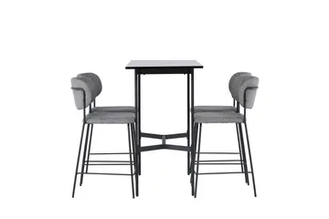 Rax Matgrupp 120 cm Rektangulär med 4 Bell stolar - Svart - Möbler - Bord & matgrupp - Matgrupp