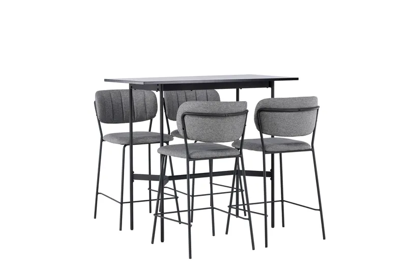 Rax Matgrupp 120 cm Rektangulär med 4 Bell stolar - Svart - Möbler - Bord & matgrupp - Matgrupp