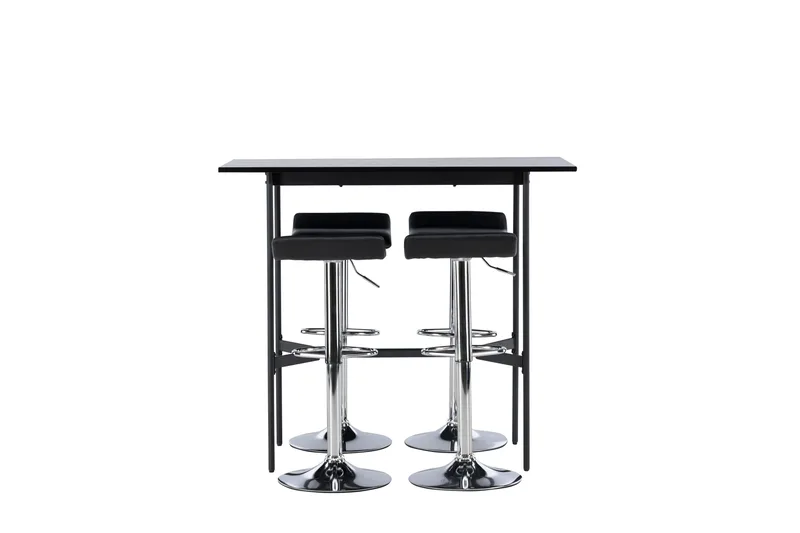 Rax Matgrupp 120 cm Rektangulär med 4 Jonna stolar, Svart