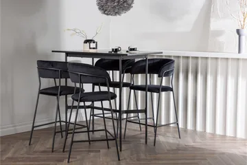 Rax Matgrupp 120 cm Rektangulär med 4 Lui stolar - Svart - Möbler - Bord & matgrupp - Matgrupp