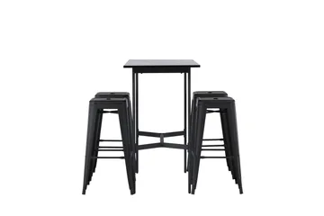 Rax Matgrupp 120 cm Rektangulär med 4 Tempe stolar - Svart - Möbler - Bord & matgrupp - Matgrupp