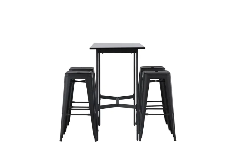 Rax Matgrupp 120 cm Rektangulär med 4 Tempe stolar - Svart - Möbler - Bord & matgrupp - Matgrupp