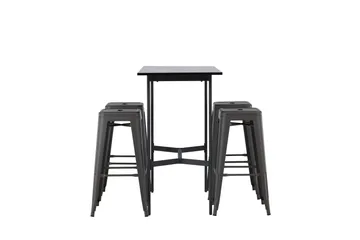 Rax Matgrupp 120 cm Rektangulär med 4 Tempe stolar - Svart - Möbler - Bord & matgrupp - Matgrupp