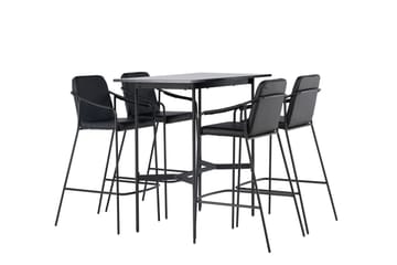 Rax Matgrupp 120 cm Rektangulär med 4 Tvist stolar - Svart - Möbler - Bord & matgrupp - Matgrupp
