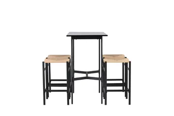 Rax Matgrupp 120 cm Rektangulär med 4 Polly stolar - Svart - Möbler - Bord & matgrupp - Matgrupp