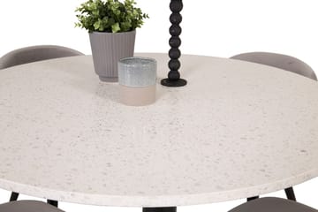 Razzia Matbord 106 cm med 4 Velvet Köksstol Sammet - Möbler - Bord & matgrupp - Matgrupp