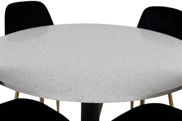 Razzia Matbord 106 cm med 4 Polar Köksstol Sammet - Möbler - Bord & matgrupp - Matgrupp