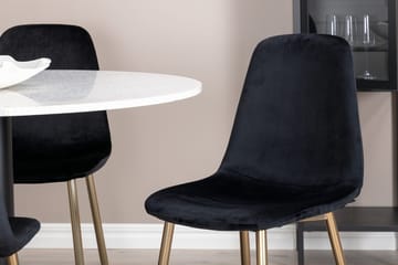 Razzia Matbord 106 cm med 4 Polar Köksstol Sammet - Möbler - Bord & matgrupp - Matgrupp