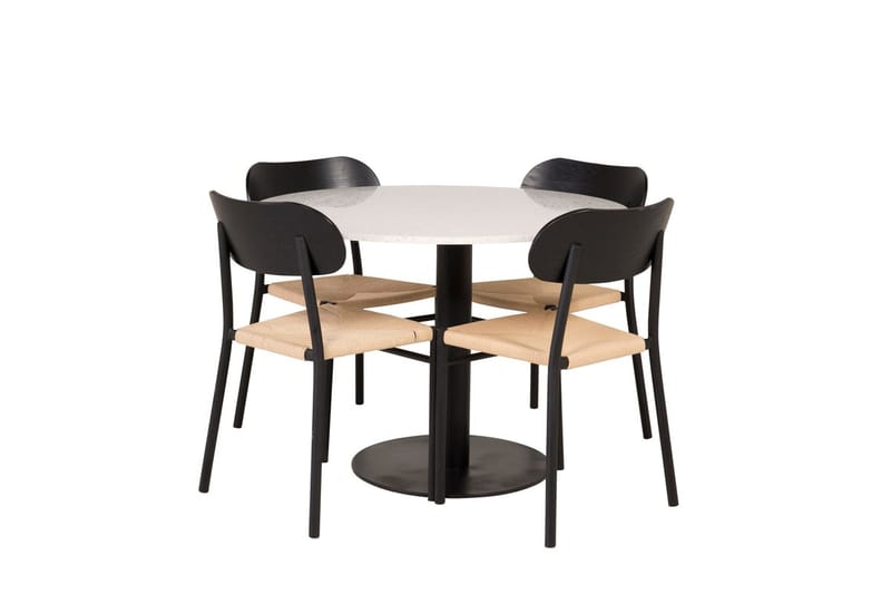 Razzia Matbord 106 cm med 4 Polly Matstol - Möbler - Bord & matgrupp - Matgrupp