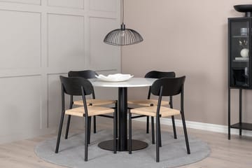 Razzia Matbord 106 cm med 4 Polly Matstol - Möbler - Bord & matgrupp - Matgrupp