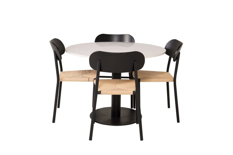 Razzia Matbord 106 cm med 4 Polly Matstol - Möbler - Bord & matgrupp - Matgrupp