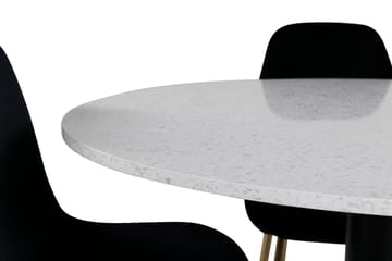Razzia Matbord 106 cm med 4 Polar Köksstol Sammet - Möbler - Bord & matgrupp - Matgrupp