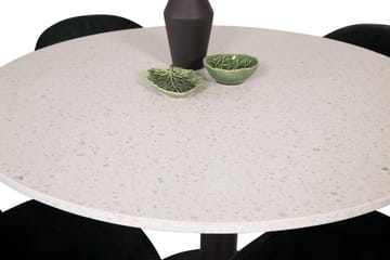 Razzia Matgrupp 106 cm Rund med 4 Velvet stolar - Möbler - Bord & matgrupp - Matgrupp